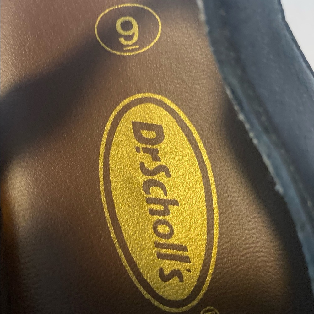 Dr. Scholl's Black Leather Adjustable Slingback Sandals - Picture 7 of 8